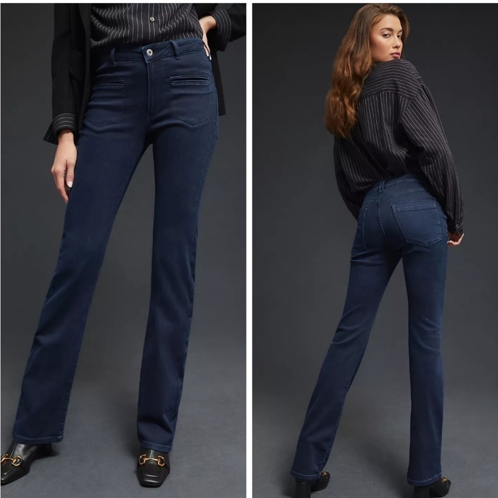 Anthropologie Pilcro and the Letterpress Mid-Rise Slim Puddle Bootcut Jeans